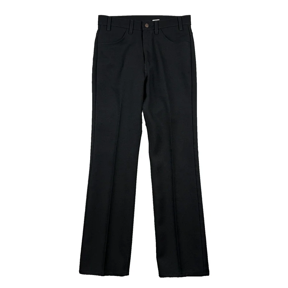 Vintage Levi's Pants Mens 32x32 Black 517 Bootcut Poly Sta Prest Saddleman 90s